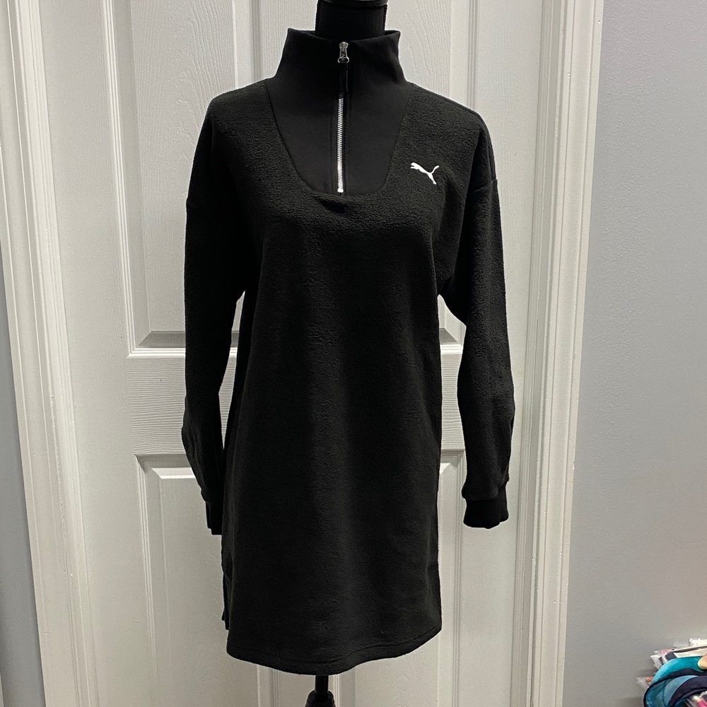 Puma Black Quarter-Zip Dress